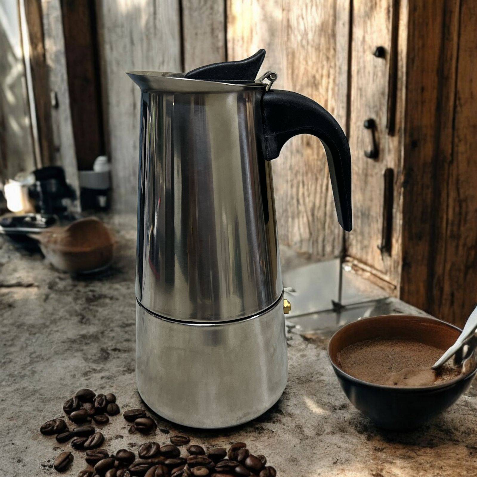 Cafetera Expreso Inoxidable redonda