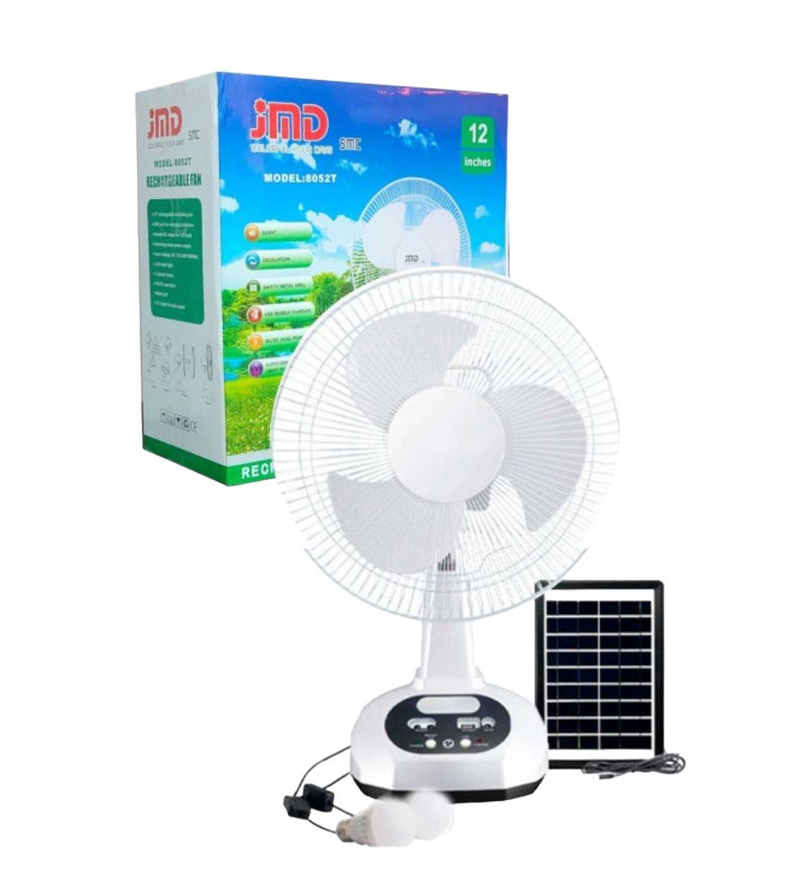 VENTILADOR RECARGABLE SOLAR JMD2